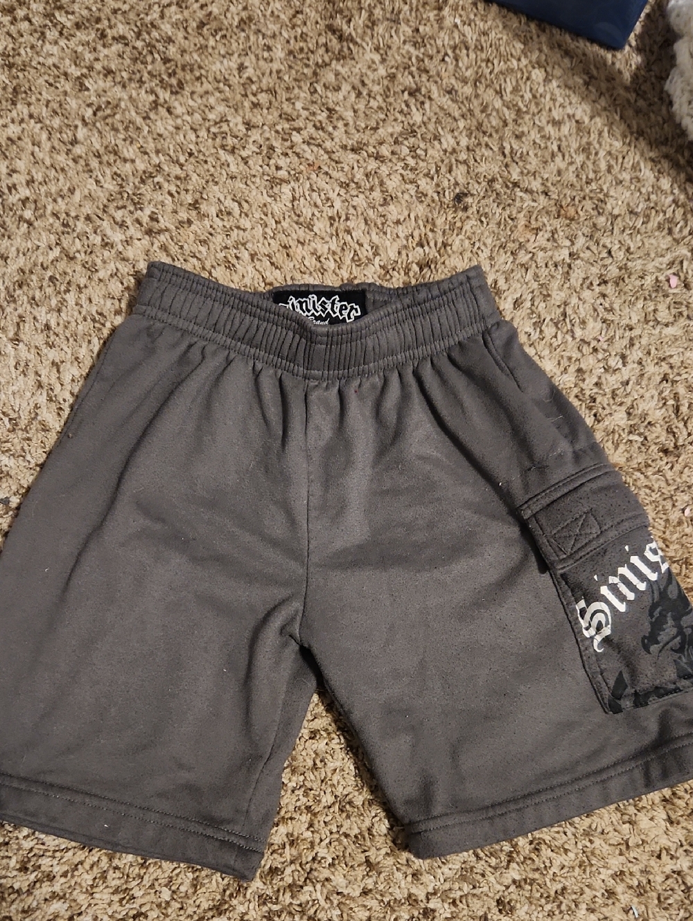 Kids Sinister Brand Sweat Pant Cargo Shorts